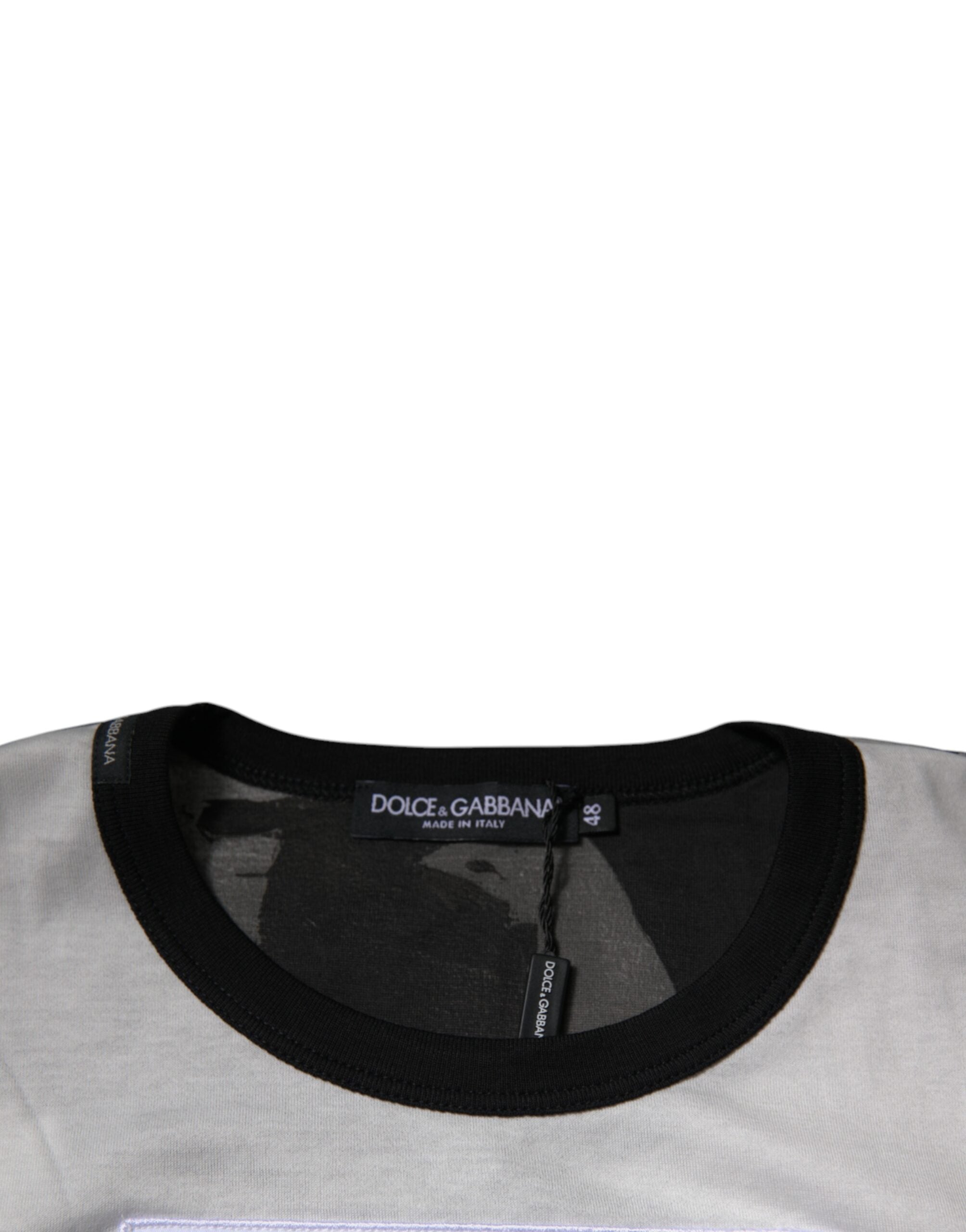 Camiseta de cuello redondo con estampado de camuflaje multicolor de Dolce &amp; Gabbana