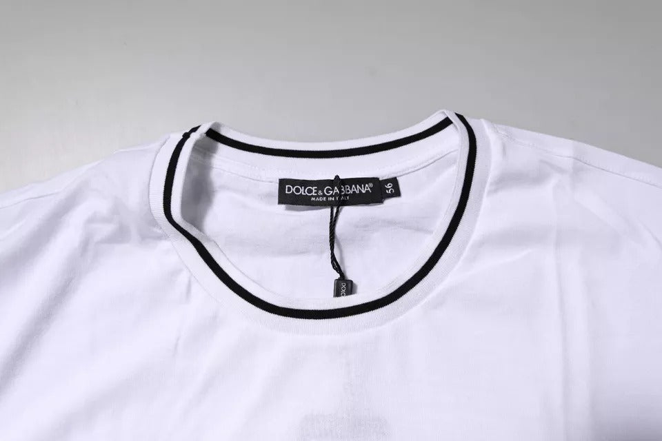 Camiseta blanca de manga corta Sacred Heart de Dolce &amp; Gabbana