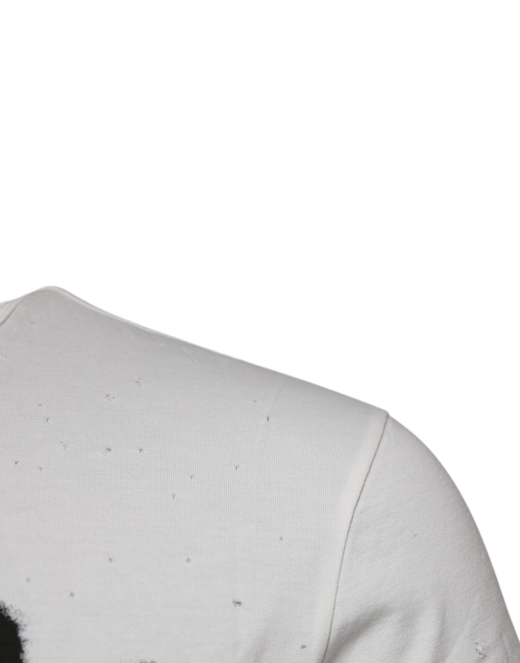 Camiseta de algodón con cuello redondo y estampado gráfico blanco de Dolce &amp; Gabbana