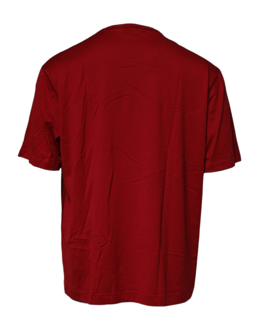 Camiseta de algodón con cuello redondo y cinta con el logotipo rojo de Dolce &amp; Gabbana
