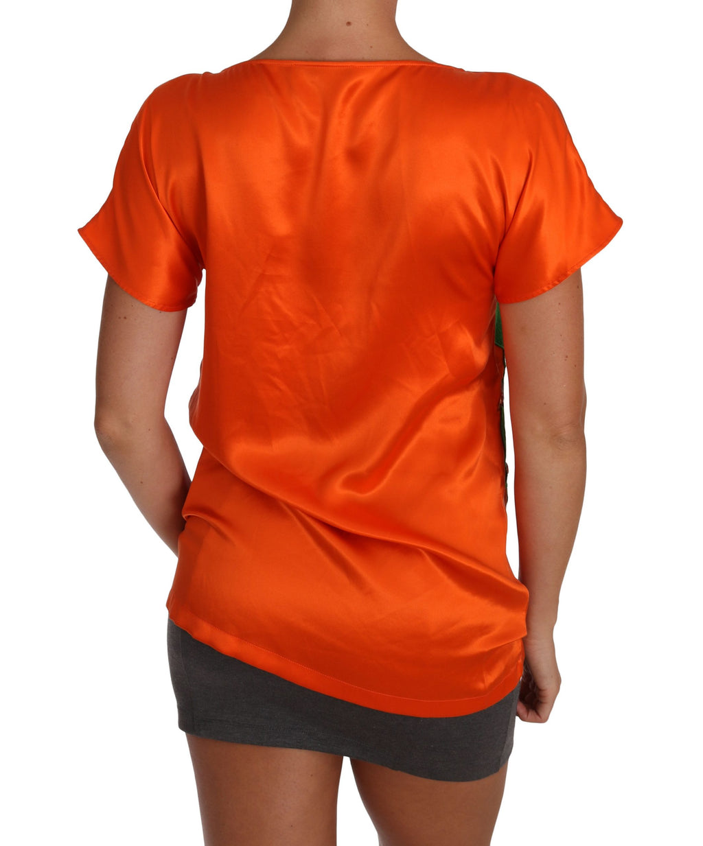 Camiseta Dolce &amp; Gabbana Silk Orange Lemon Crystal