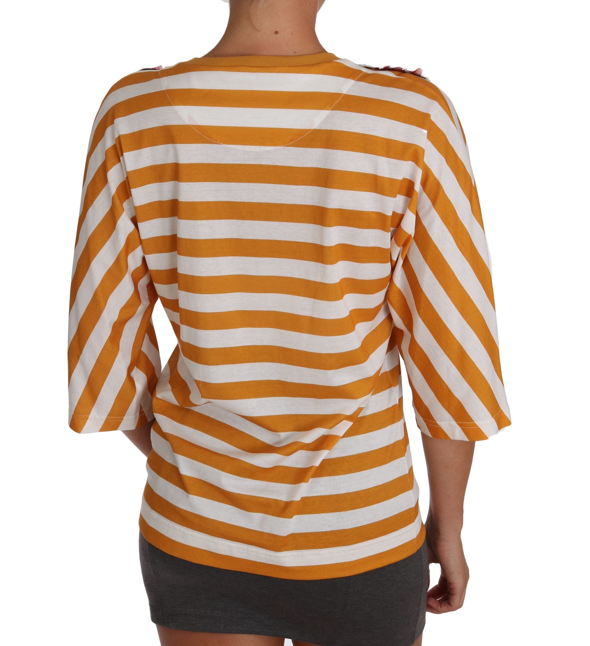 Camiseta Dolce &amp; Gabbana FIRENZE blanca y naranja