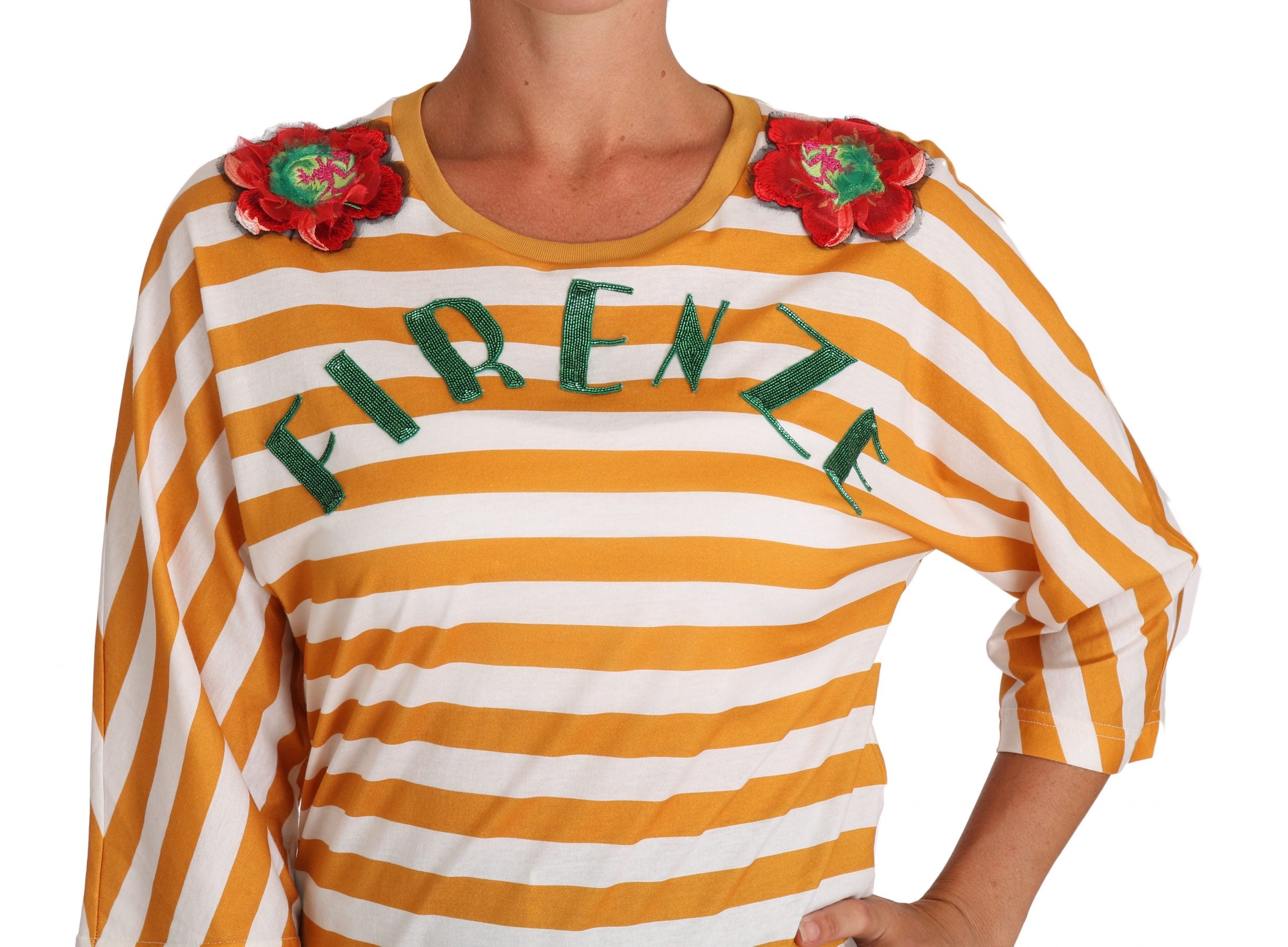 Camiseta Dolce &amp; Gabbana FIRENZE blanca y naranja