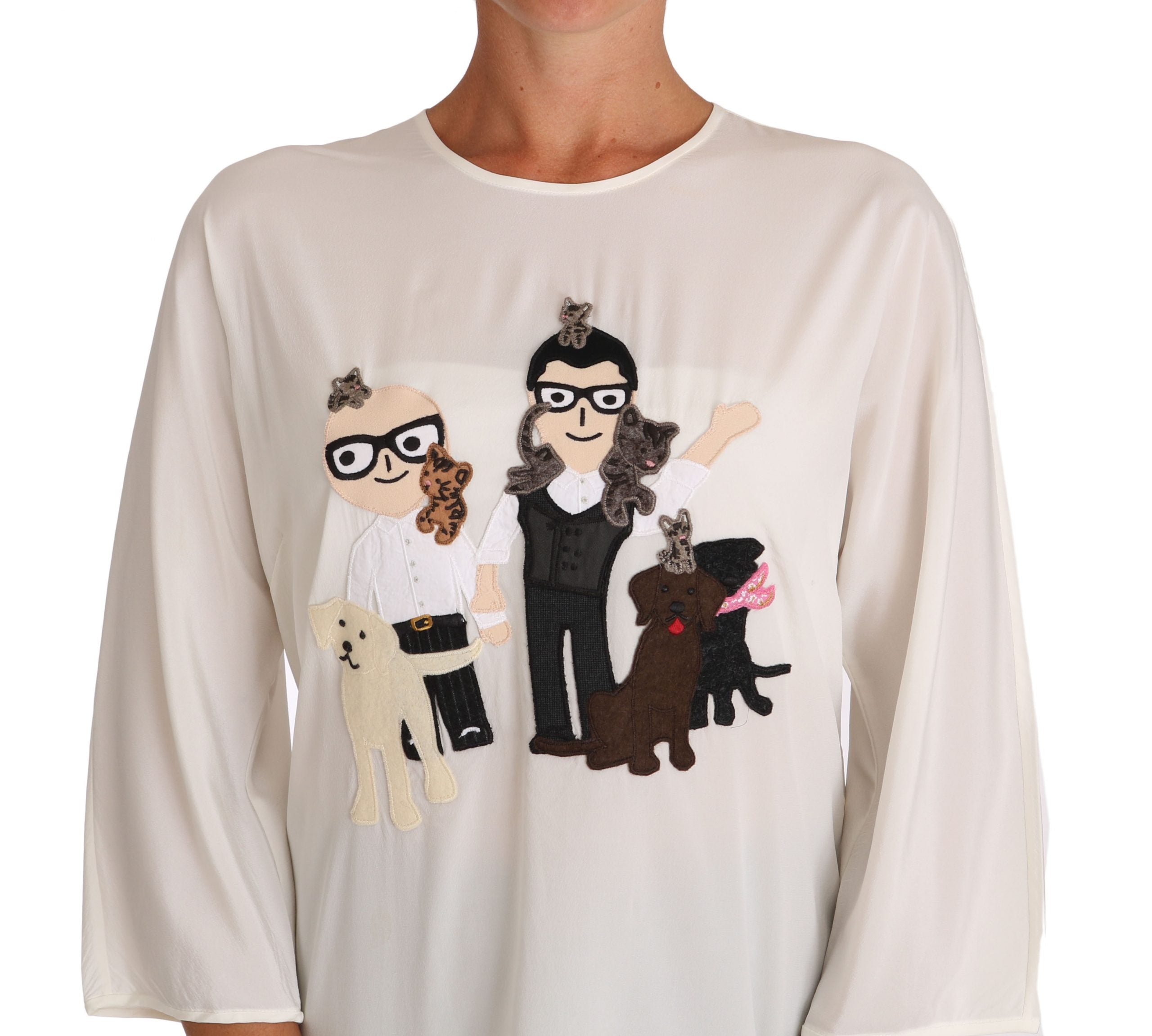 Blusa y camiseta de seda blanca Dolce &amp; Gabbana #dgfamily