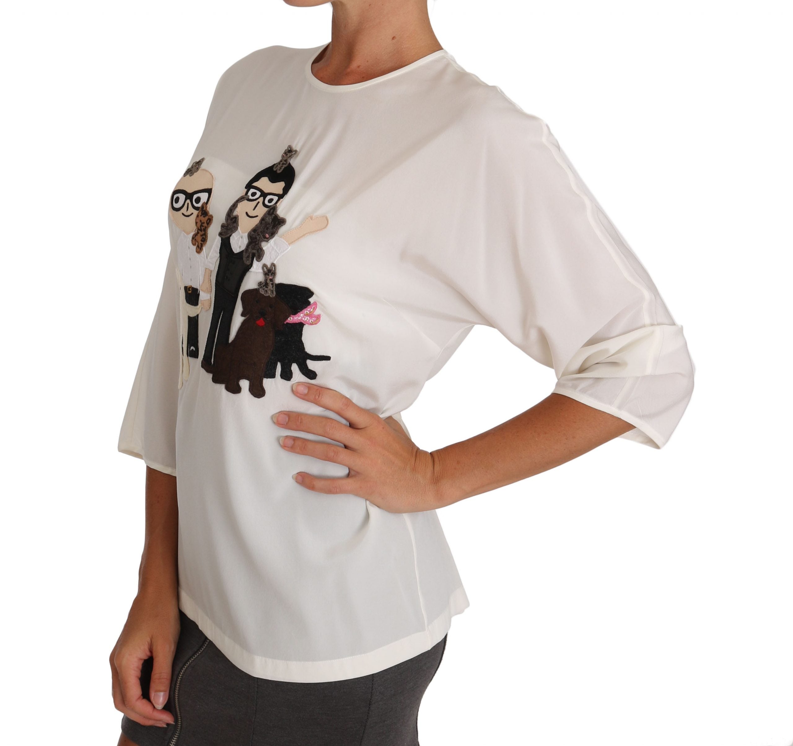 Blusa y camiseta de seda blanca Dolce &amp; Gabbana #dgfamily
