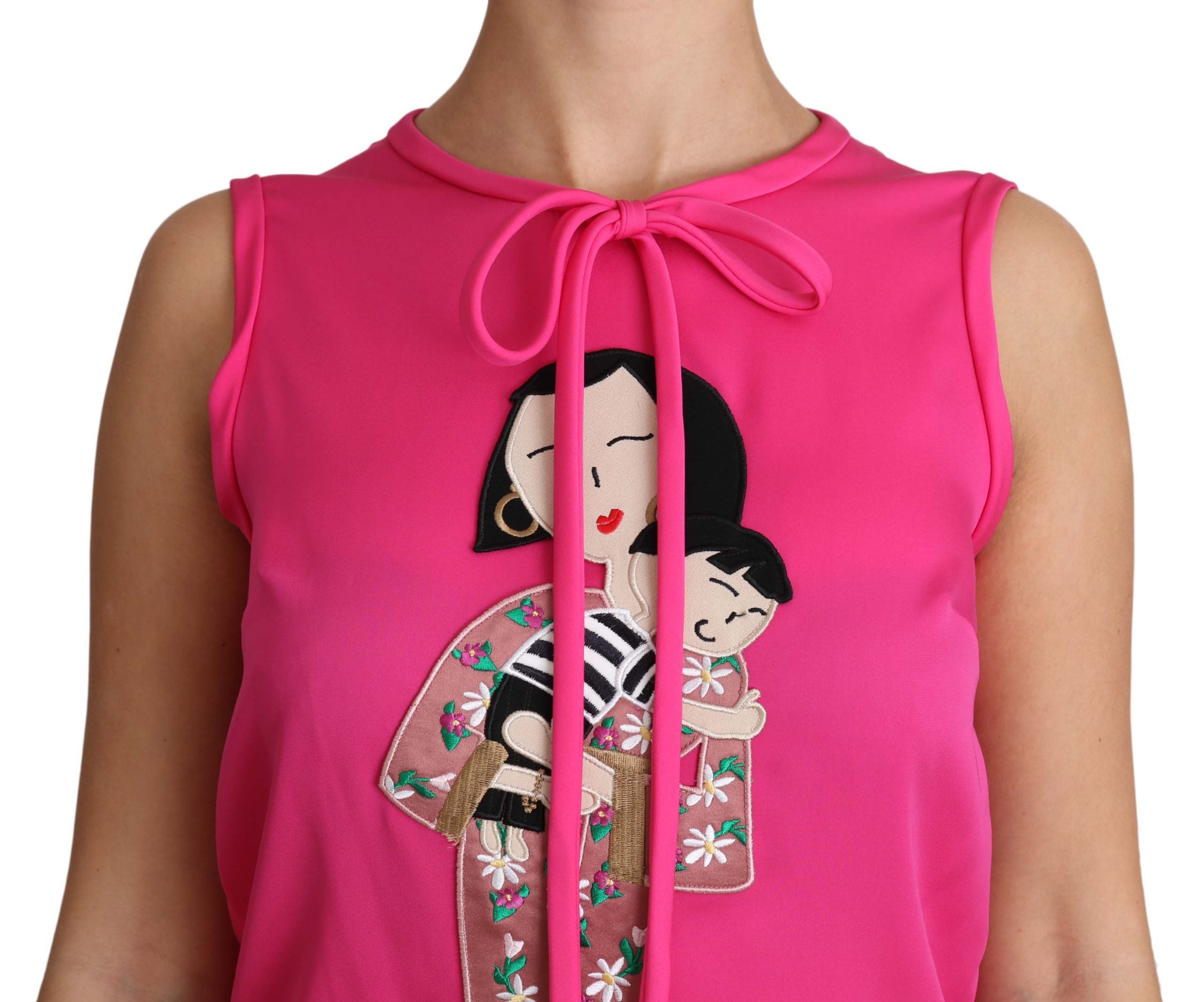 Blusa de tirantes de seda rosa de Dolce &amp; Gabbana para mamá
