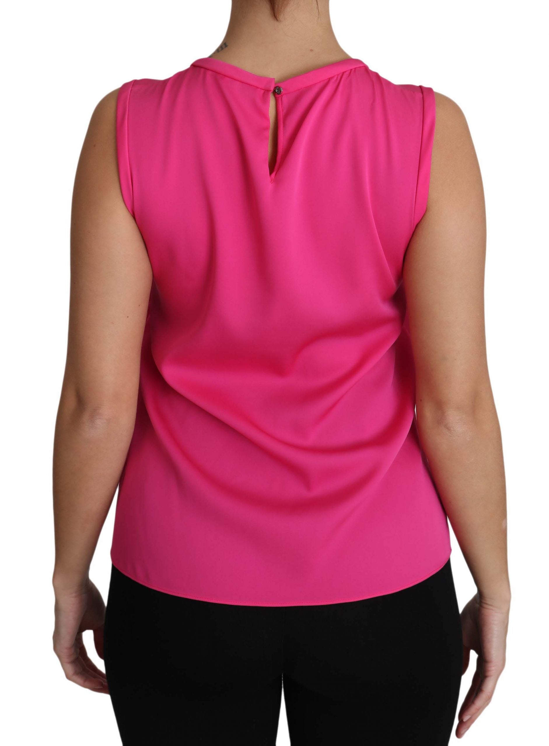 Blusa de tirantes de seda rosa de Dolce &amp; Gabbana para mamá