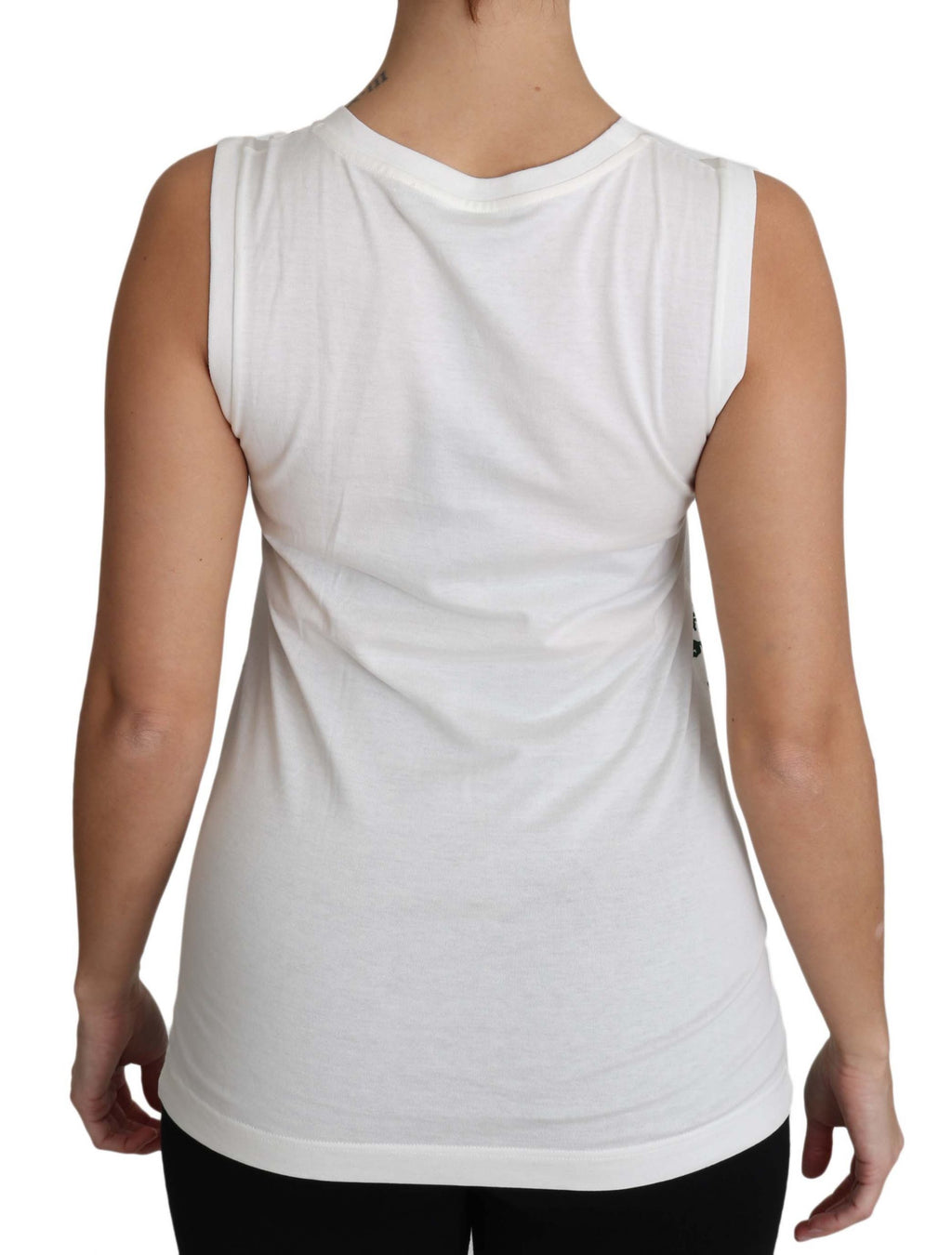 Camiseta sin mangas de algodón blanco Dolce &amp; Gabbana #dgfamily