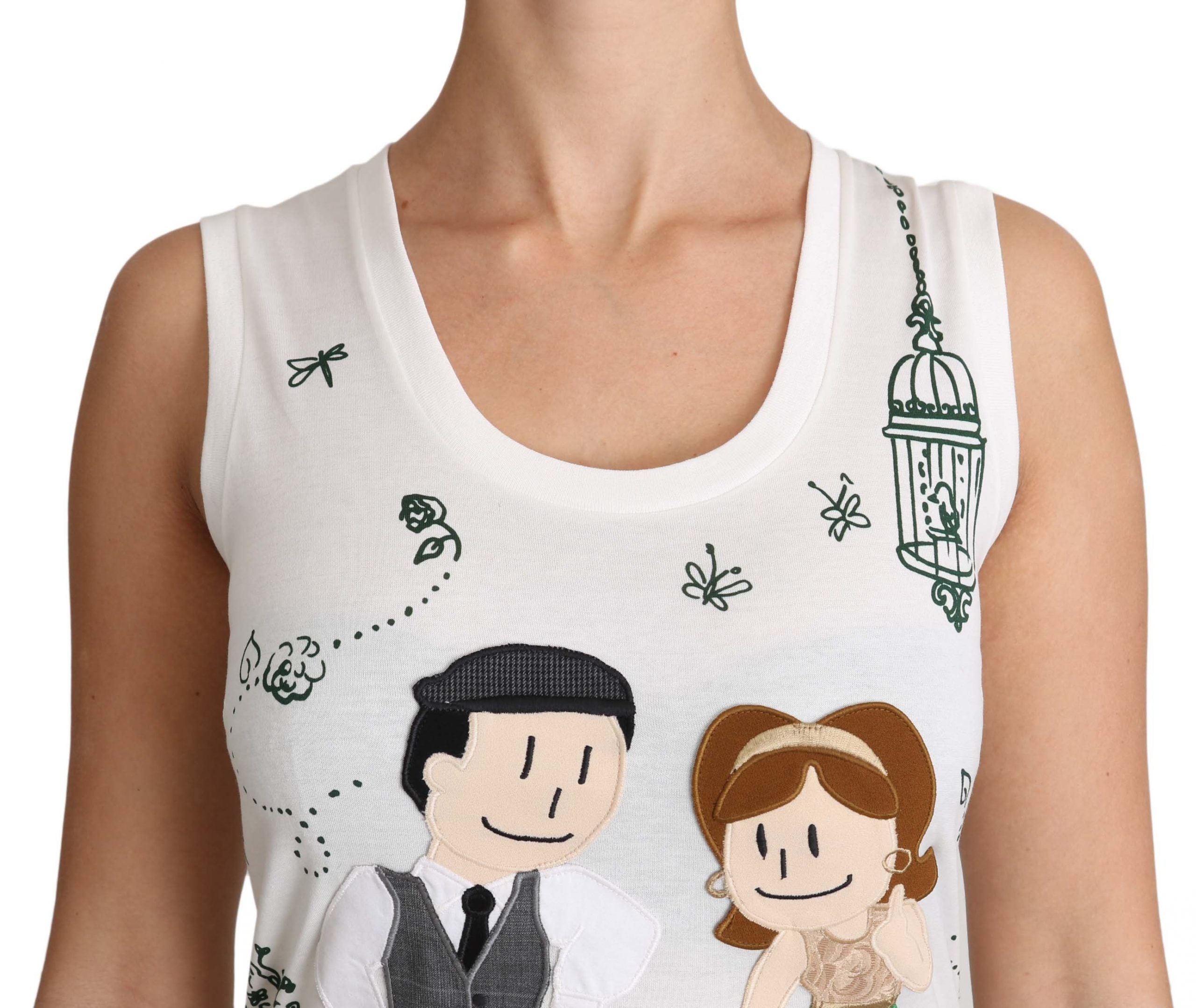 Camiseta sin mangas de algodón blanco Dolce &amp; Gabbana #dgfamily