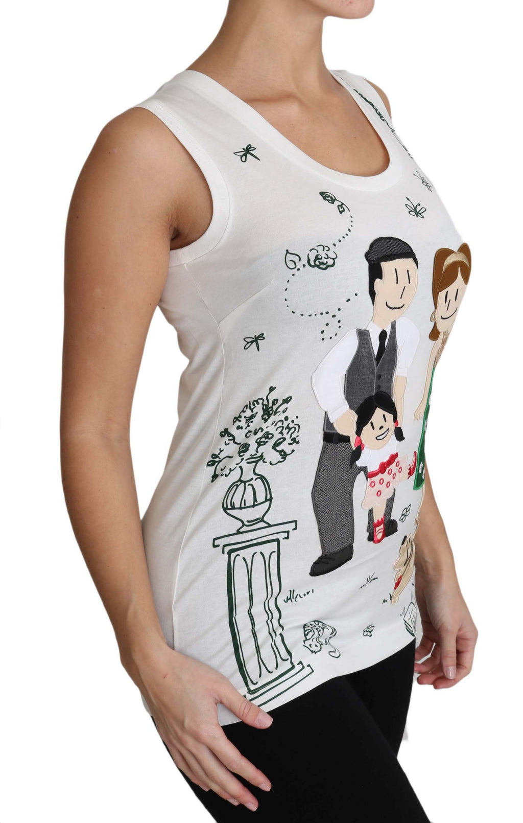 Camiseta sin mangas de algodón blanco Dolce &amp; Gabbana #dgfamily