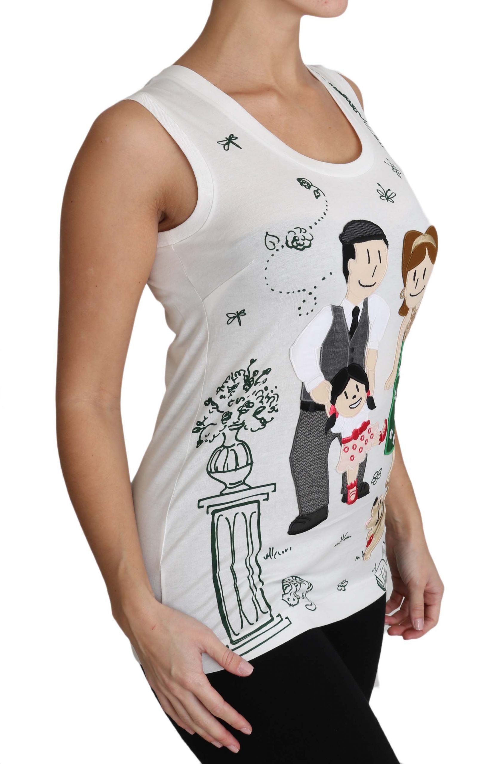 Camiseta sin mangas de algodón blanco Dolce &amp; Gabbana #dgfamily