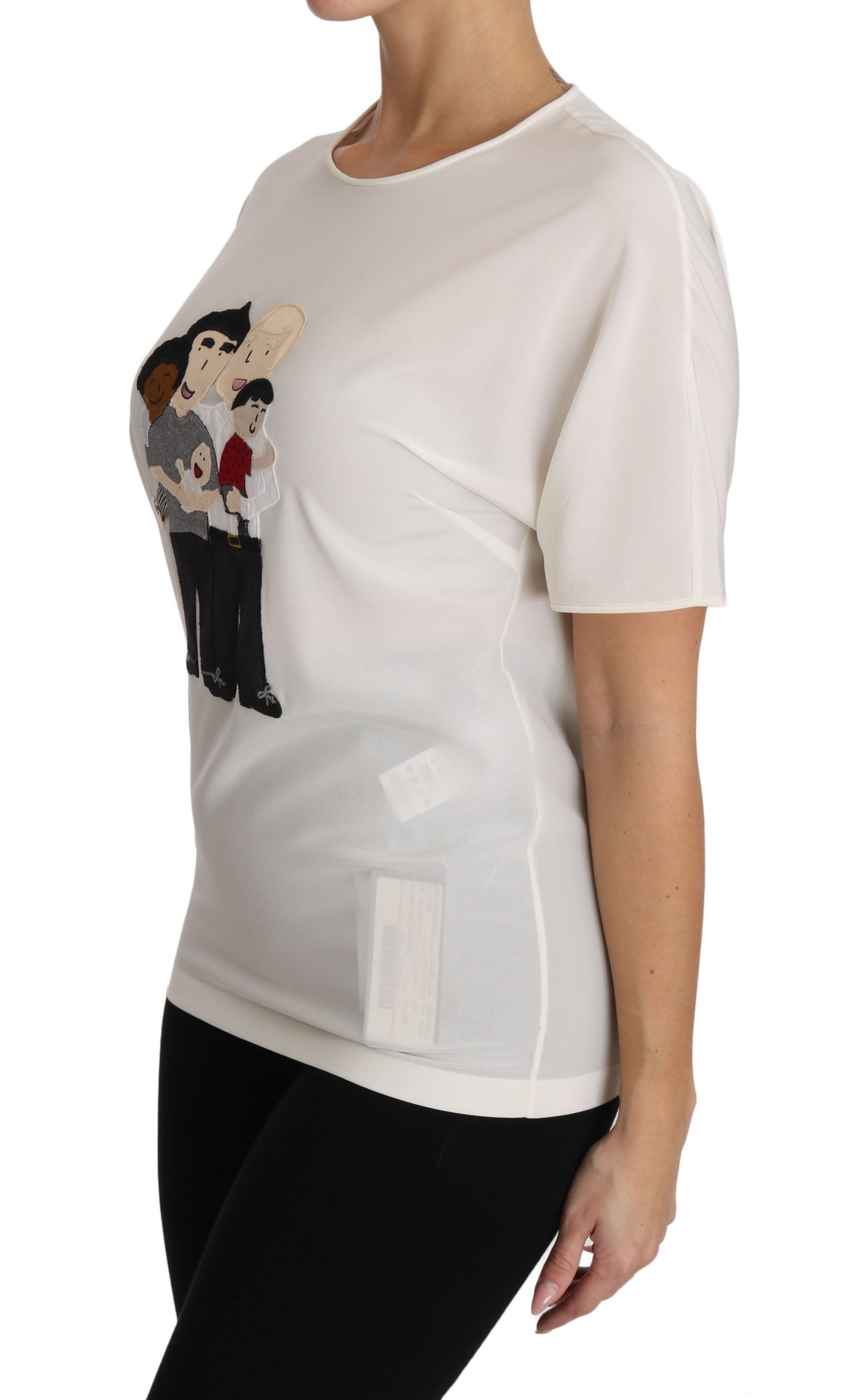 Camiseta elástica de seda blanca Dolce &amp; Gabbana #dgfamily