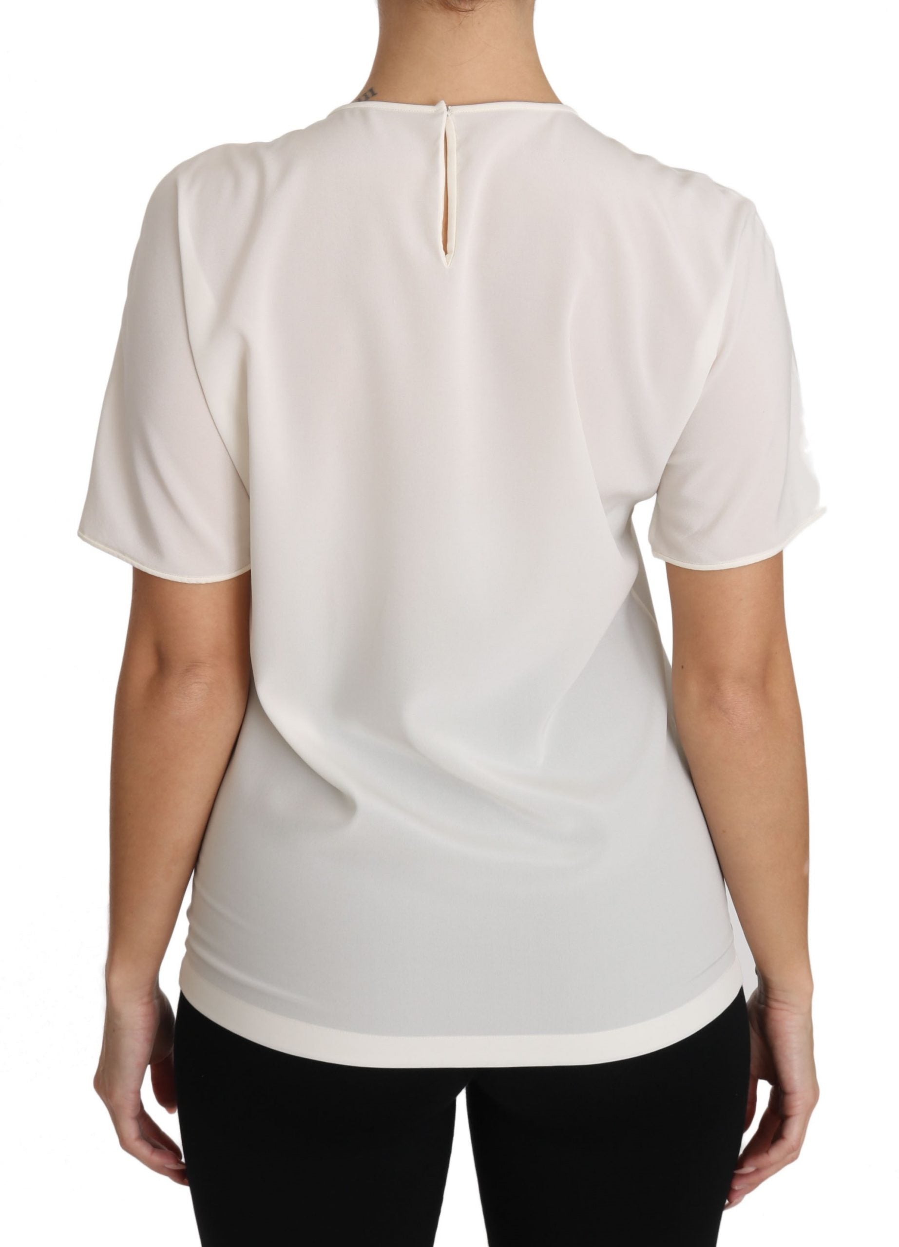 Camiseta elástica de seda blanca Dolce &amp; Gabbana #dgfamily