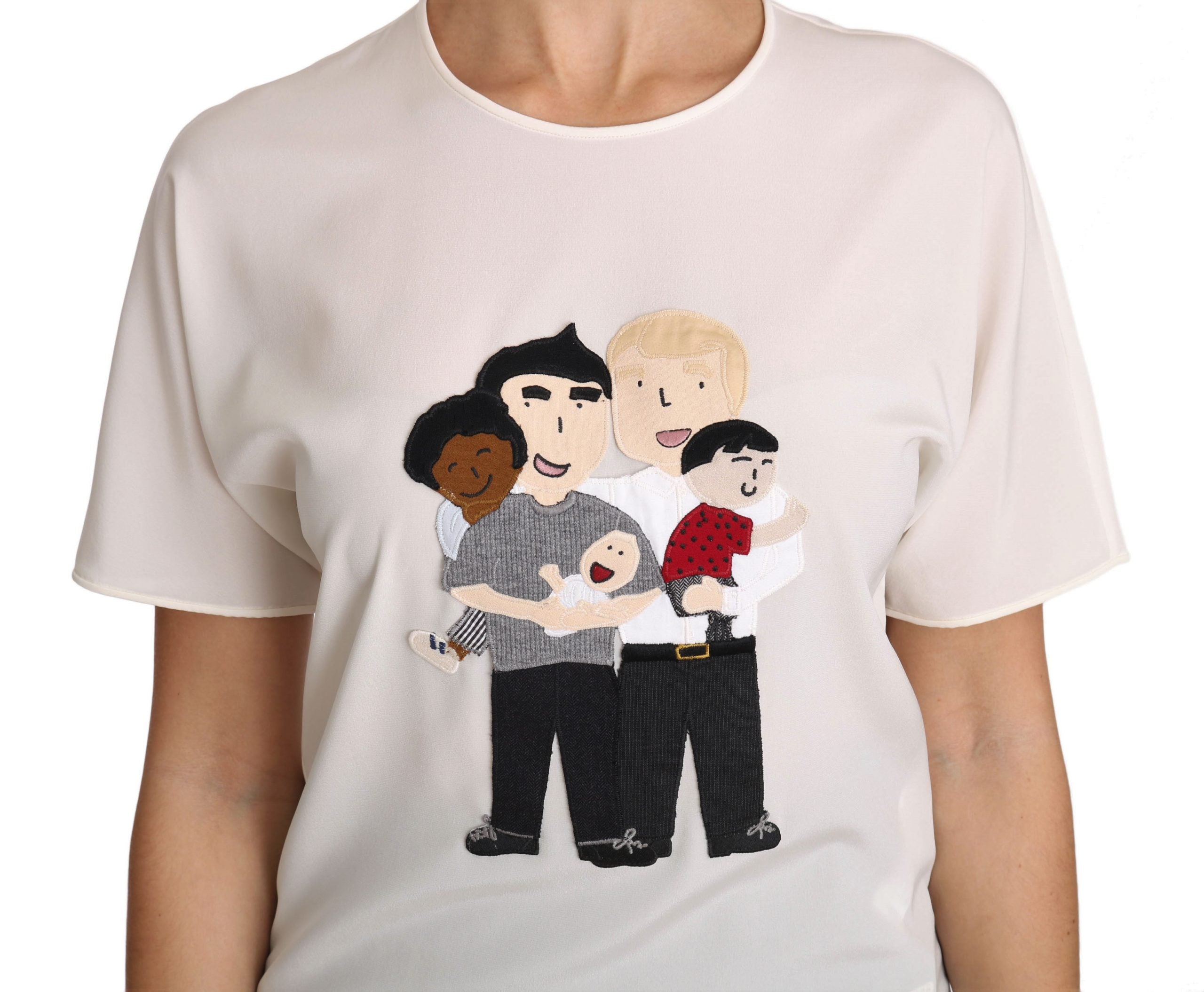 Camiseta elástica de seda blanca Dolce &amp; Gabbana #dgfamily