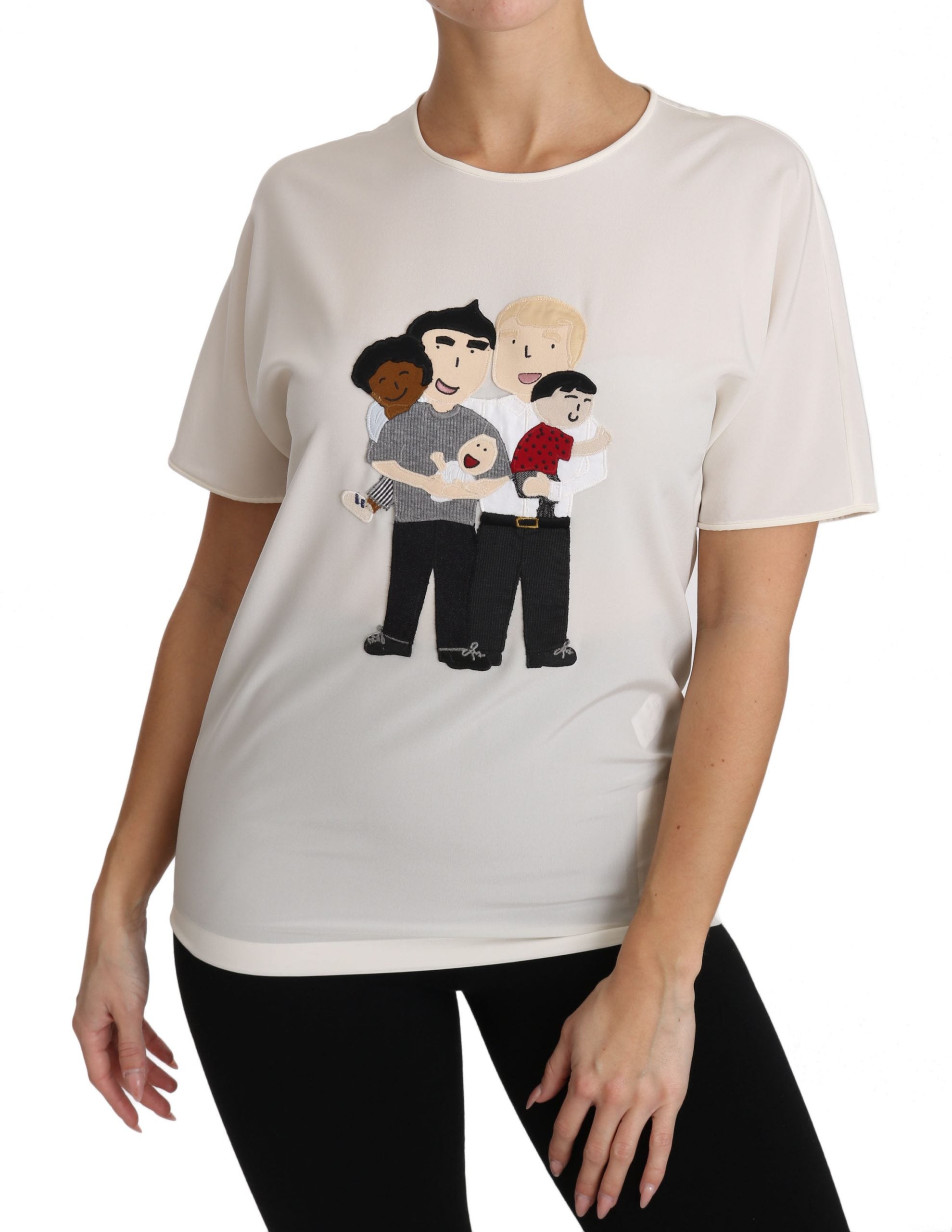 Camiseta elástica de seda blanca Dolce &amp; Gabbana #dgfamily