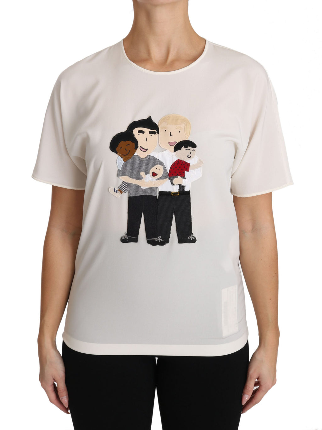Camiseta elástica de seda blanca Dolce &amp; Gabbana #dgfamily