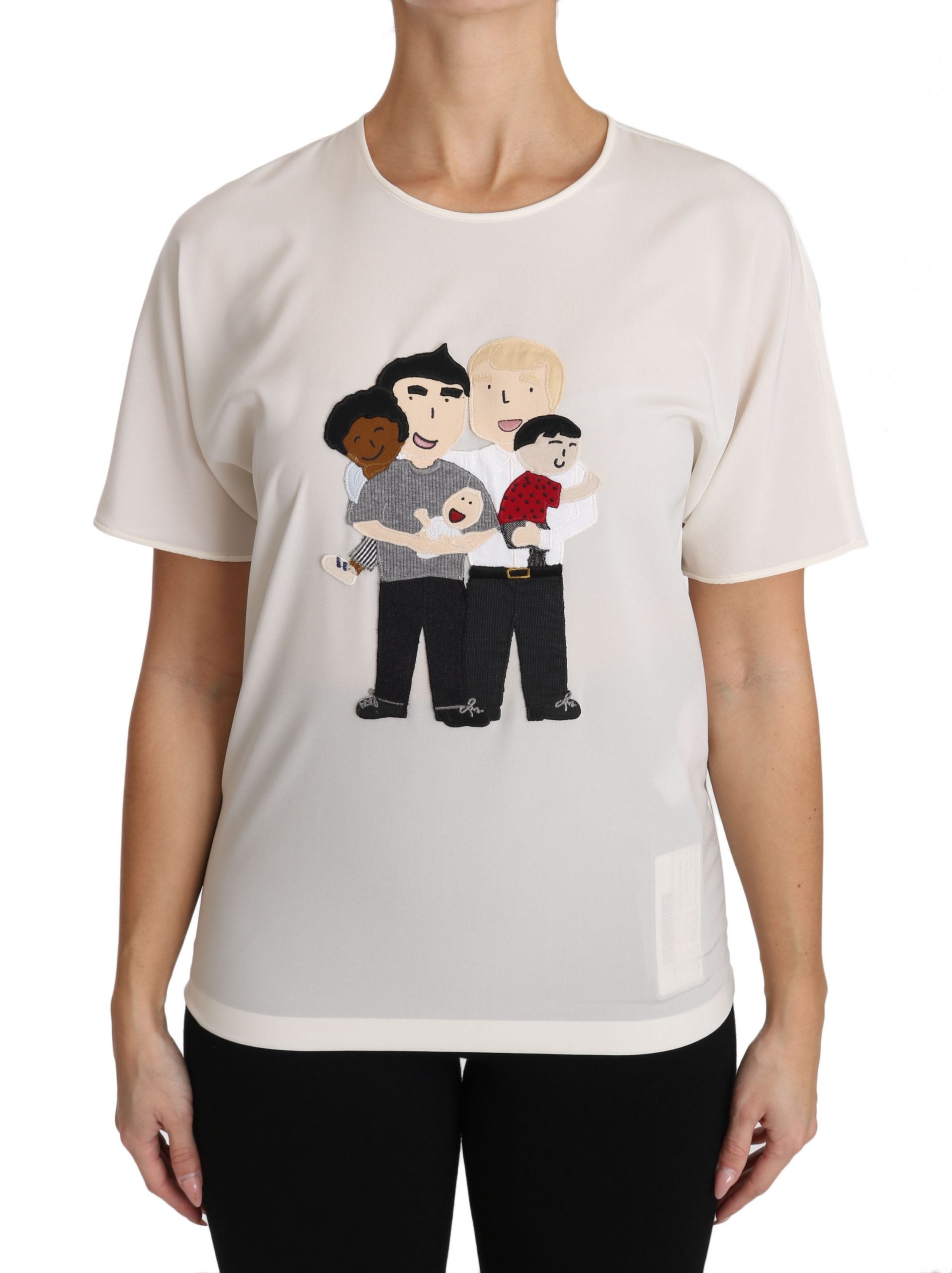 Camiseta elástica de seda blanca Dolce &amp; Gabbana #dgfamily