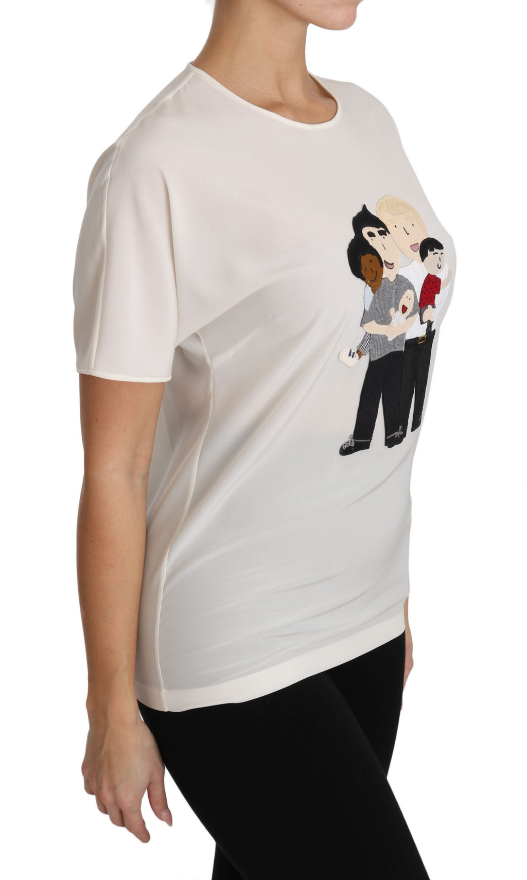 Camiseta elástica de seda blanca Dolce &amp; Gabbana #dgfamily