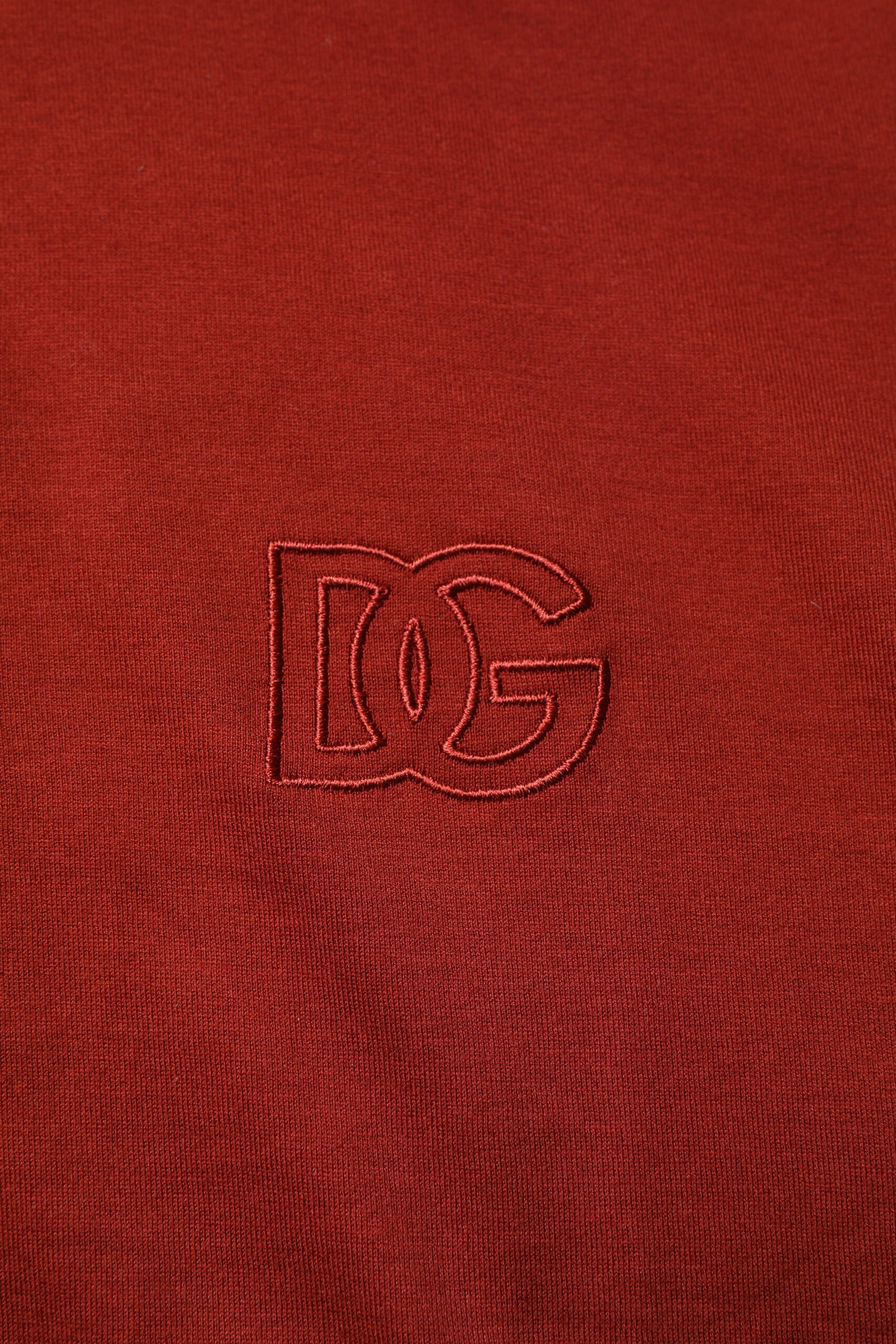 Polo Dolce &amp; Gabbana de algodón rojo con cuello y logotipo DG para hombre