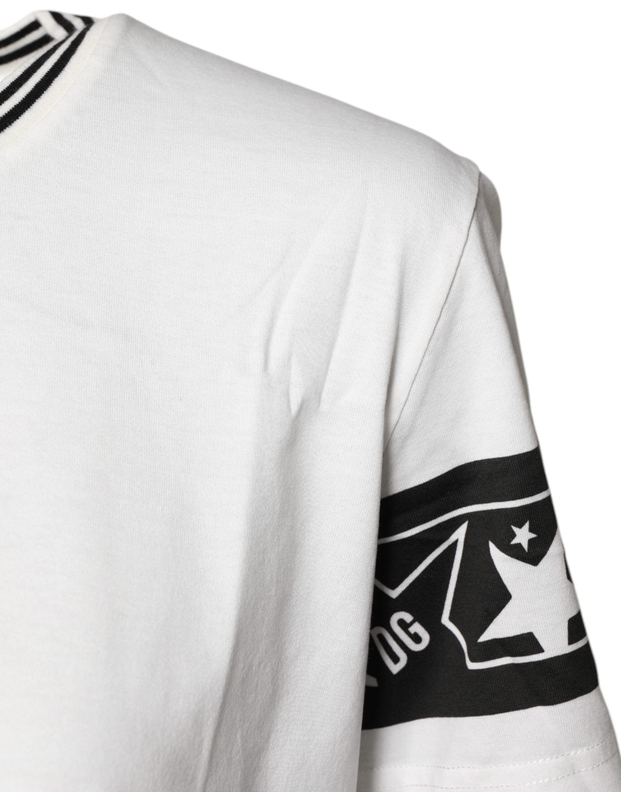 Camiseta blanca de cuello redondo de algodón #DGMillennials de Dolce &amp; Gabbana