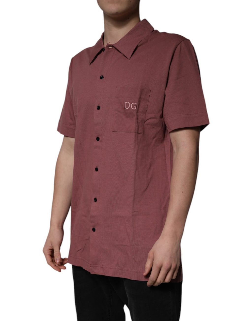 Polo informal con botones rosa oscuro de Dolce &amp; Gabbana para hombre