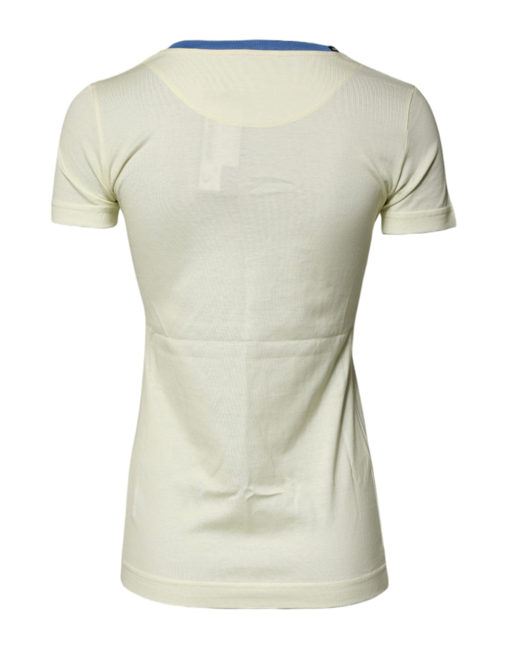 Camiseta de manga corta de algodón amarillo claro de Dolce &amp; Gabbana