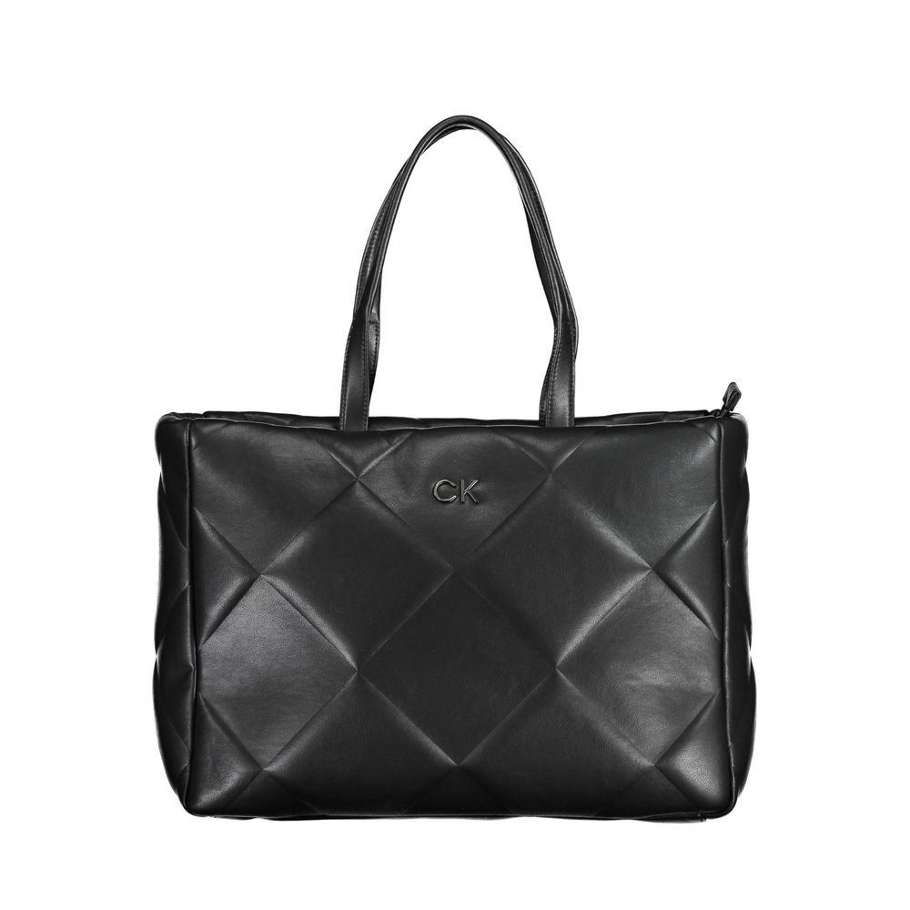 Bolso de mano de poliéster negro de Calvin Klein