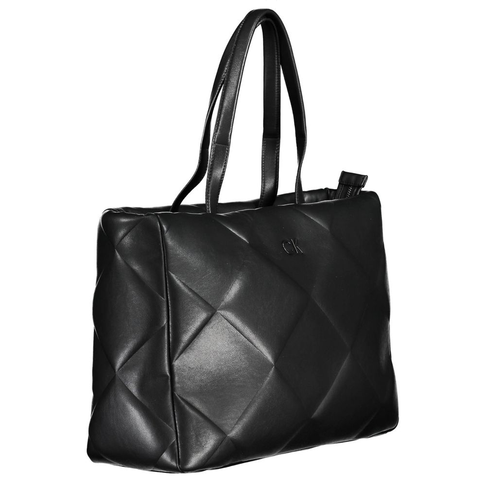 Bolso de mano de poliéster negro de Calvin Klein