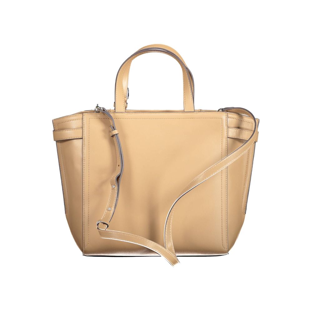 Bolso de mano Calvin Klein de poliéster marrón para mujer