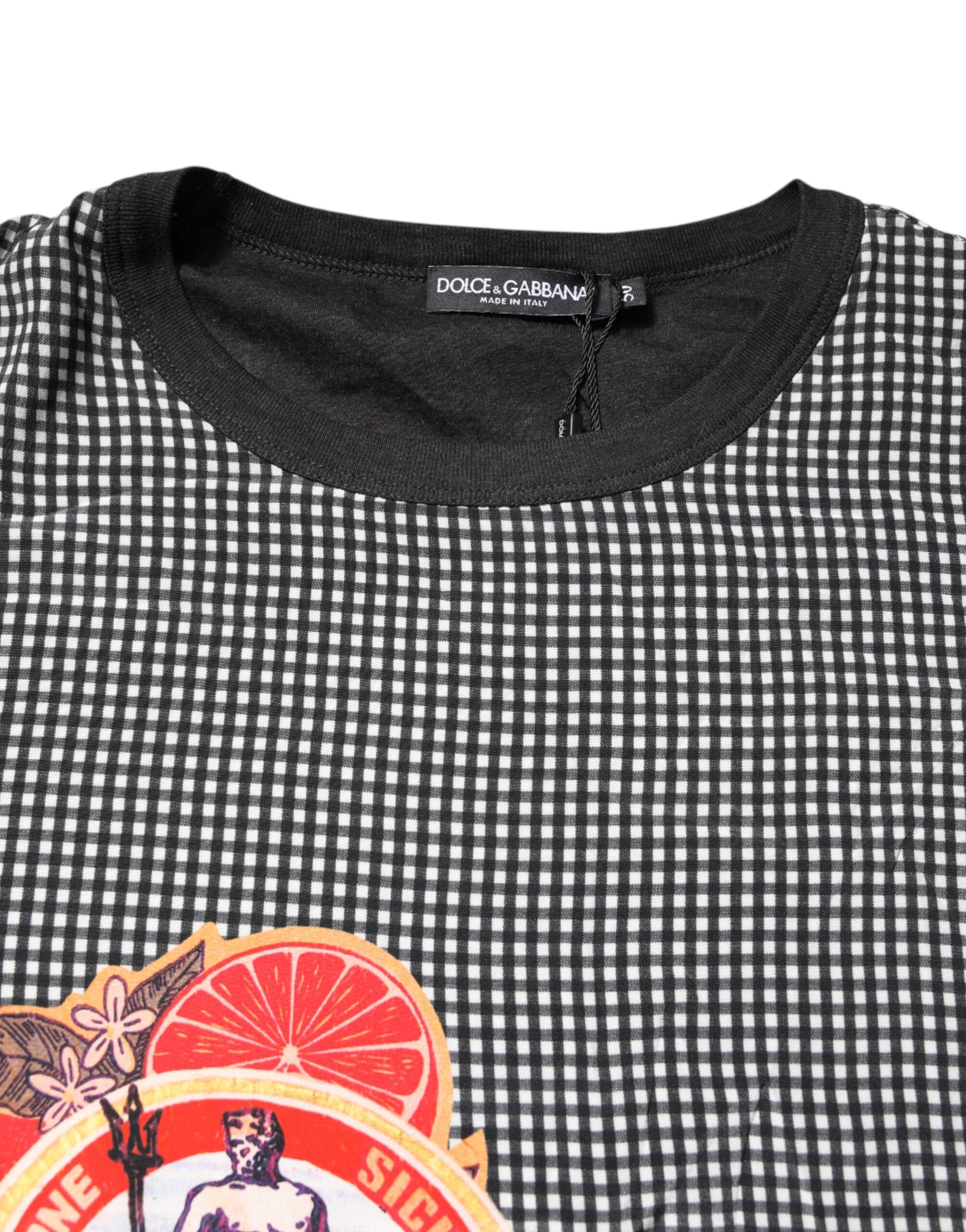 Camiseta de manga corta con estampado gráfico negro de Dolce &amp; Gabbana