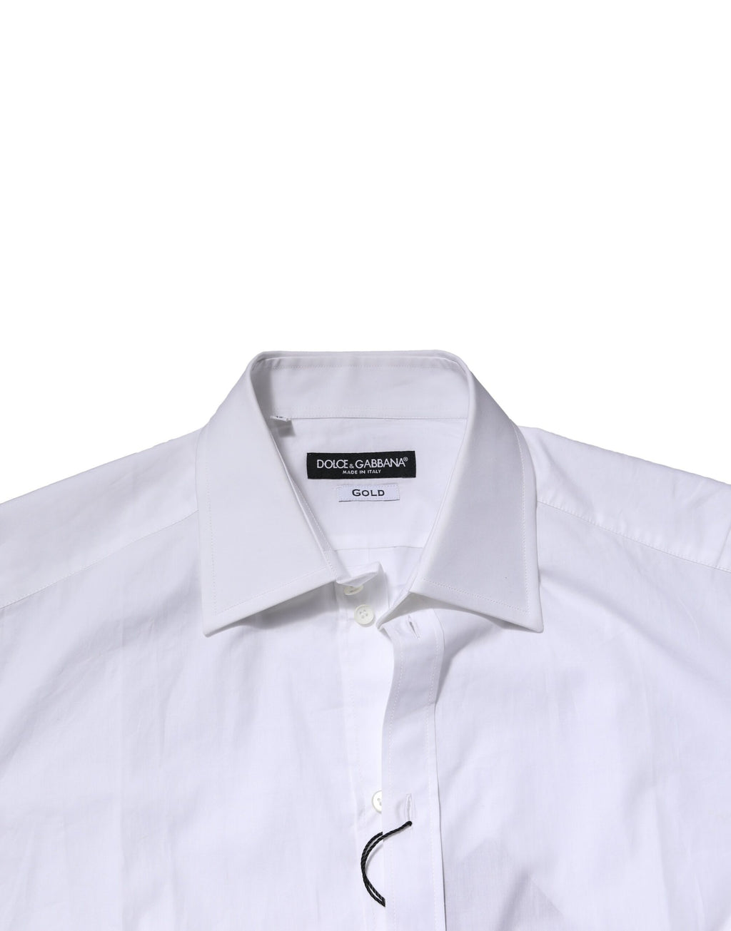 Dolce & Gabbana White Cotton GOLD Long Sleeves Formal Shirt