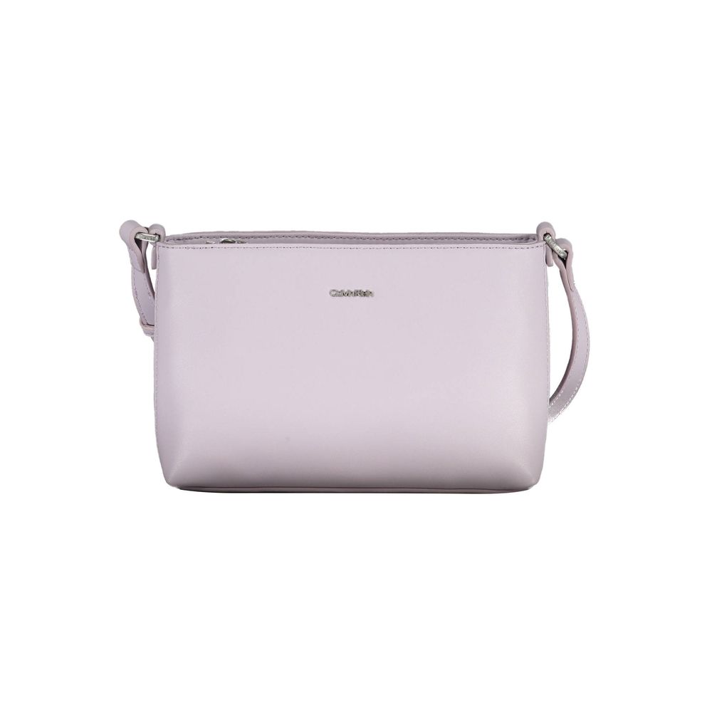 Bolso de mano de poliéster morado de Calvin Klein