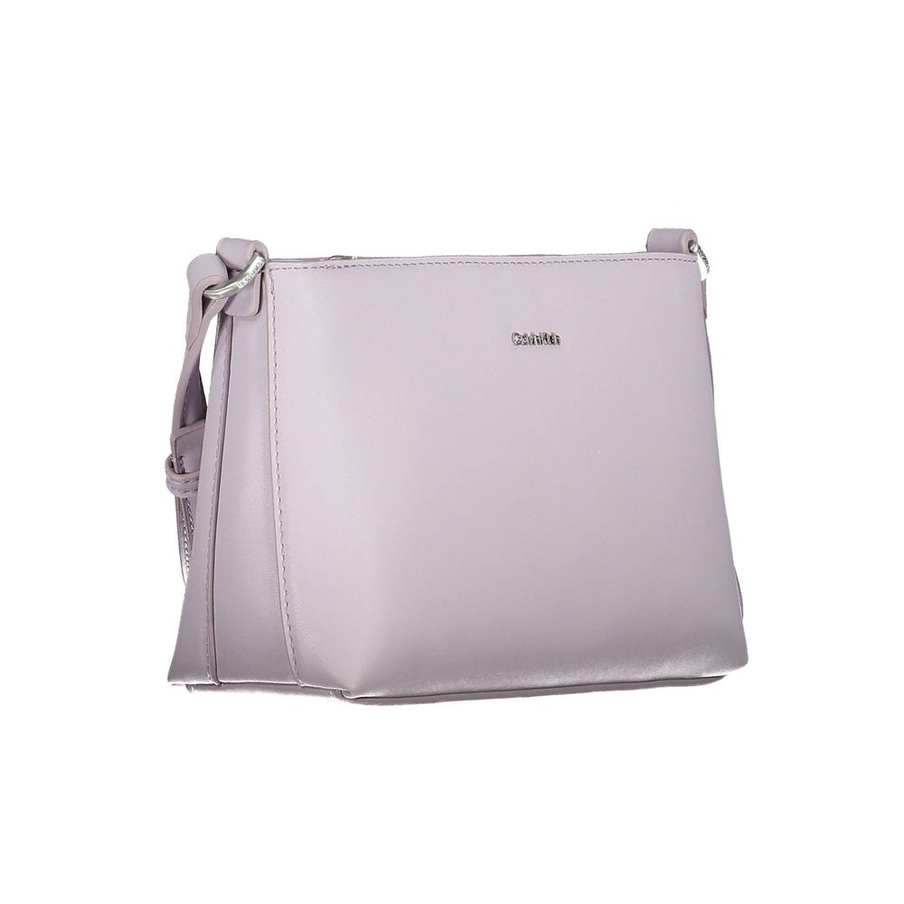 Bolso de mano de poliéster morado de Calvin Klein