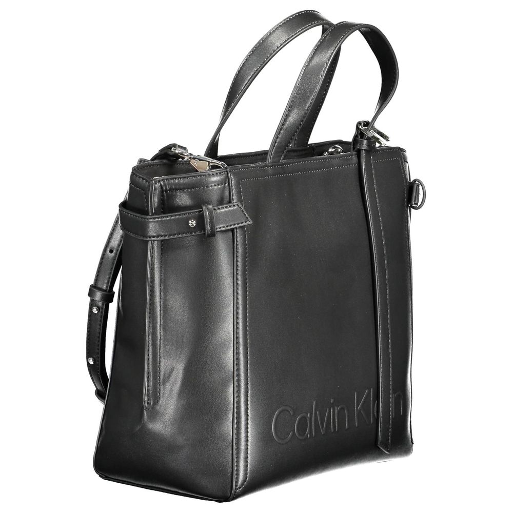 Bolso de mano Calvin Klein de poliéster negro para mujer