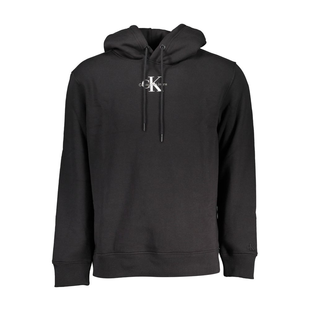 Sudadera con capucha de algodón negro de Calvin Klein para hombre