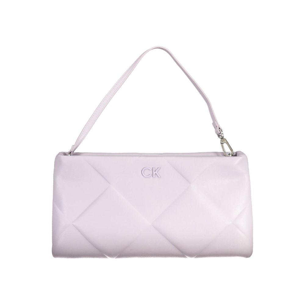 Bolso de mano de poliéster morado de Calvin Klein