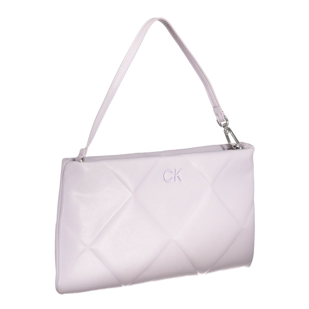 Bolso de mano de poliéster morado de Calvin Klein