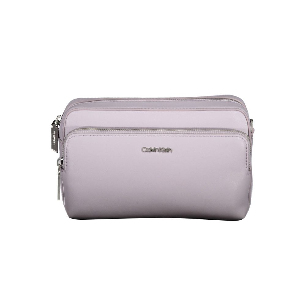 Bolso de mano de poliéster morado de Calvin Klein