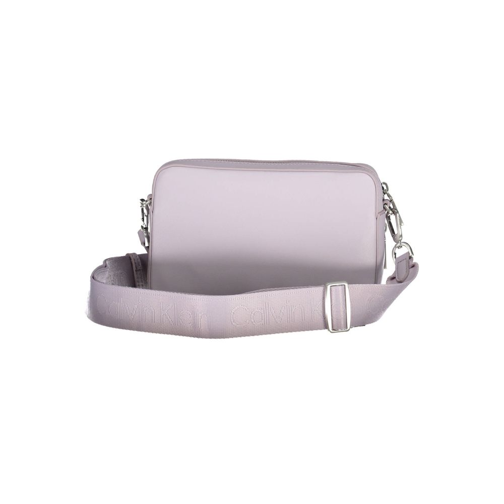Bolso de mano de poliéster morado de Calvin Klein