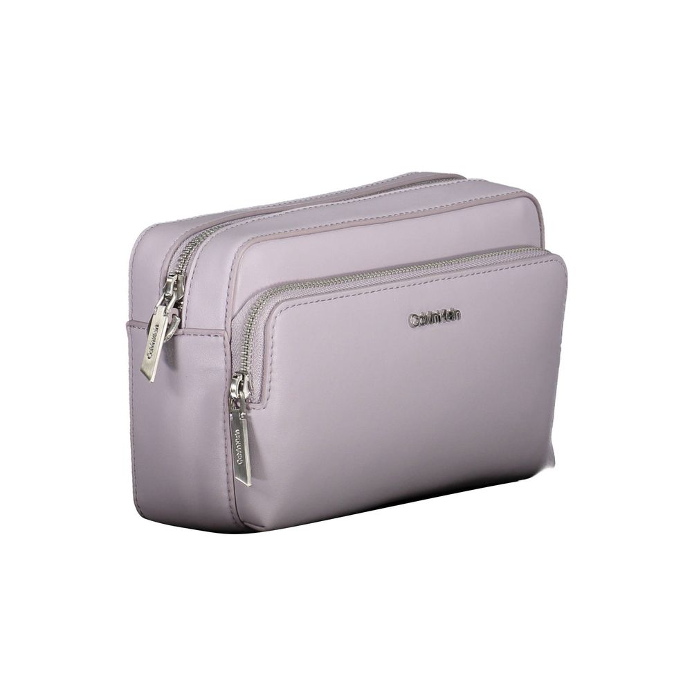Bolso de mano de poliéster morado de Calvin Klein