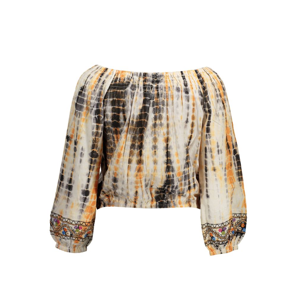 Camiseta de algodón beige para mujer de Desigual