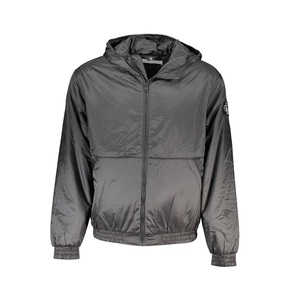 Chaqueta de poliéster reciclado negra de Calvin Klein para hombre