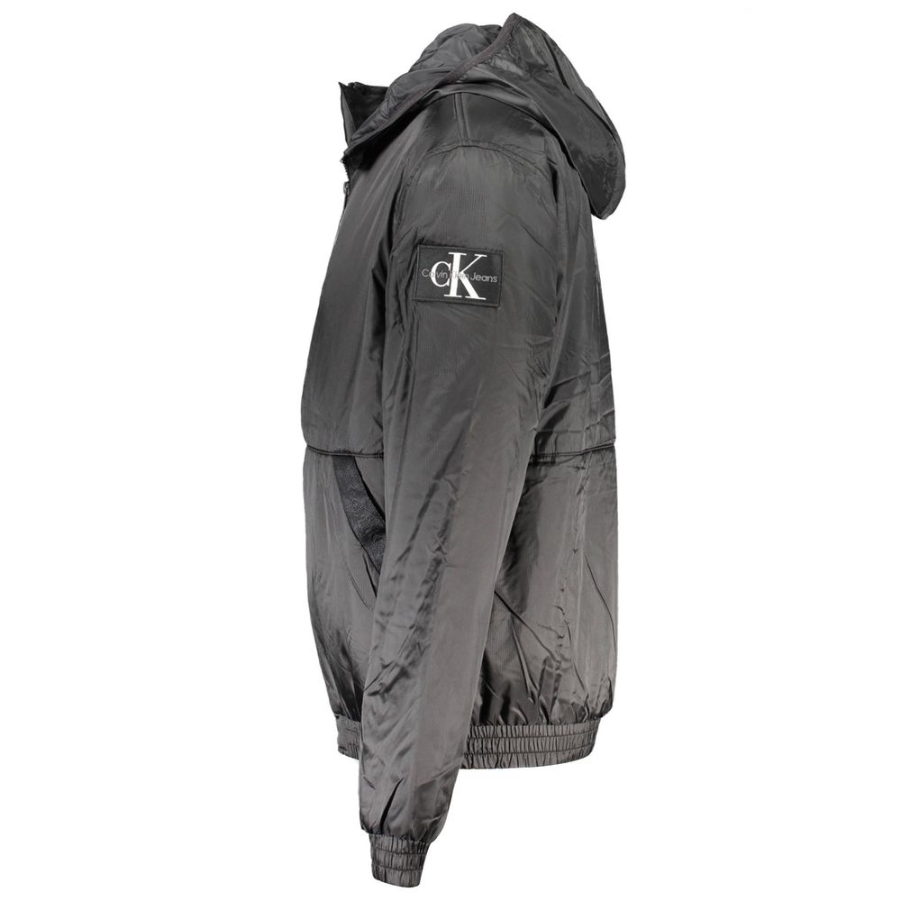 Chaqueta de poliéster reciclado negra de Calvin Klein para hombre