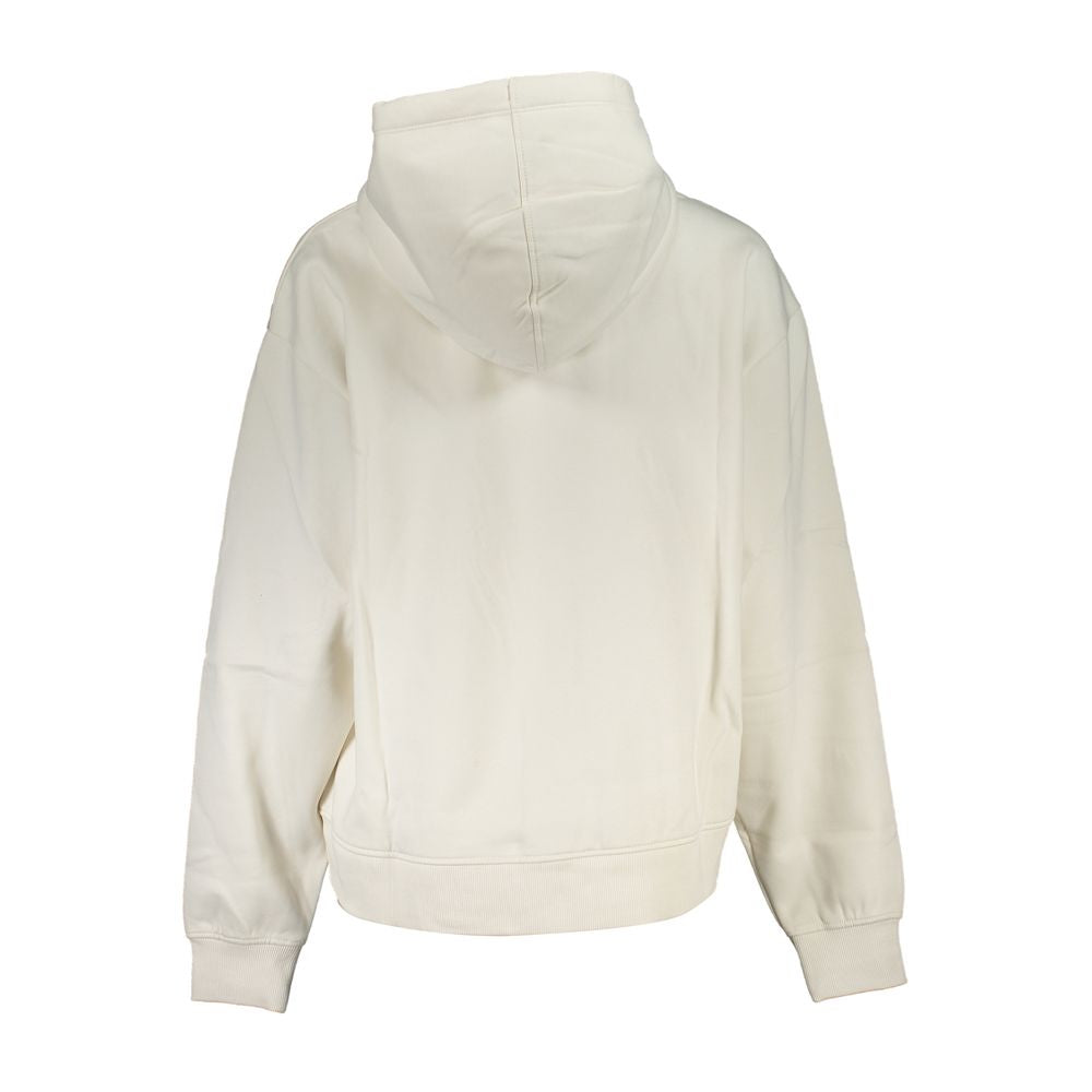 Sudadera con capucha de forro polar blanca elegante de Calvin Klein
