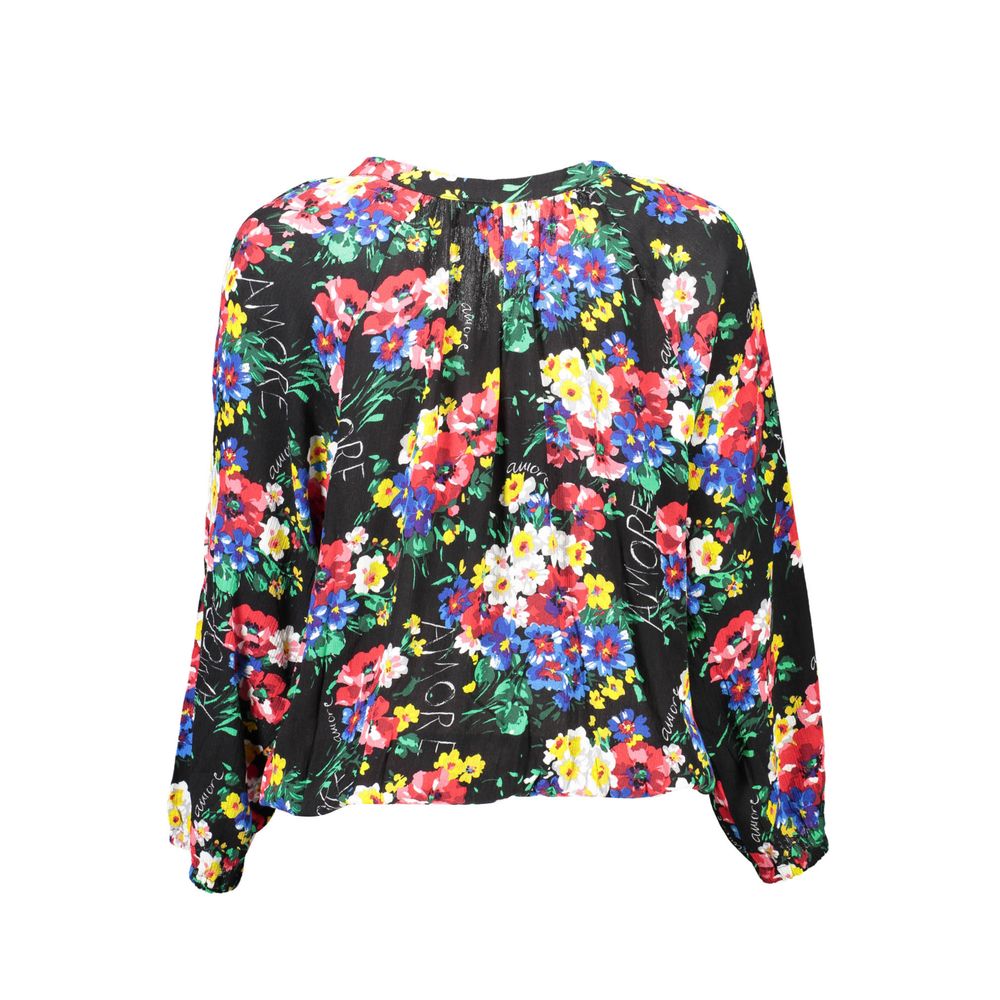 Top de viscosa negro para mujer Desigual