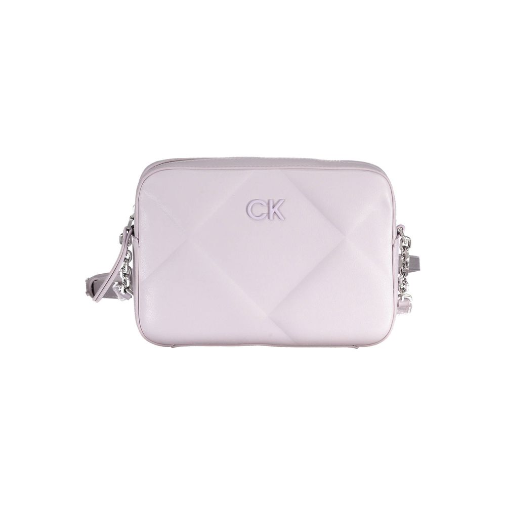Bolso de mano de poliéster morado de Calvin Klein