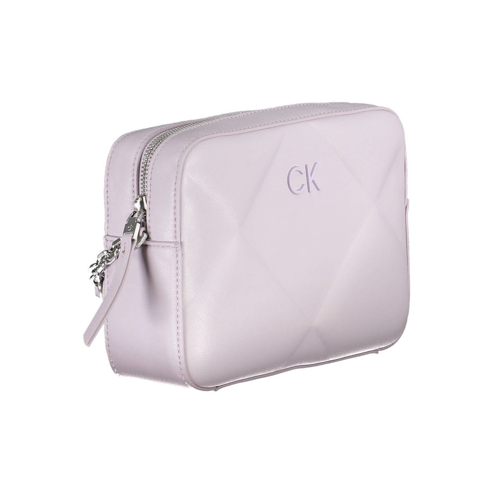 Bolso de mano de poliéster morado de Calvin Klein