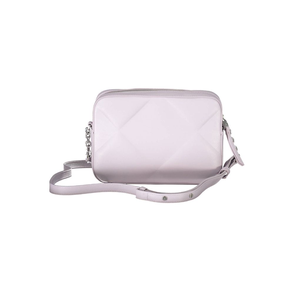 Bolso de mano de poliéster morado de Calvin Klein