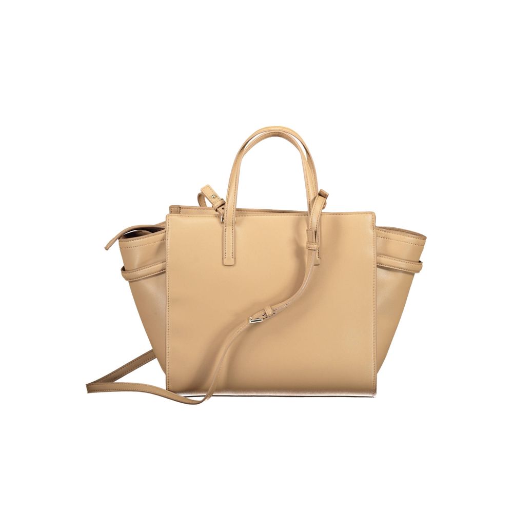 Bolso de mano Calvin Klein de poliéster beige para mujer