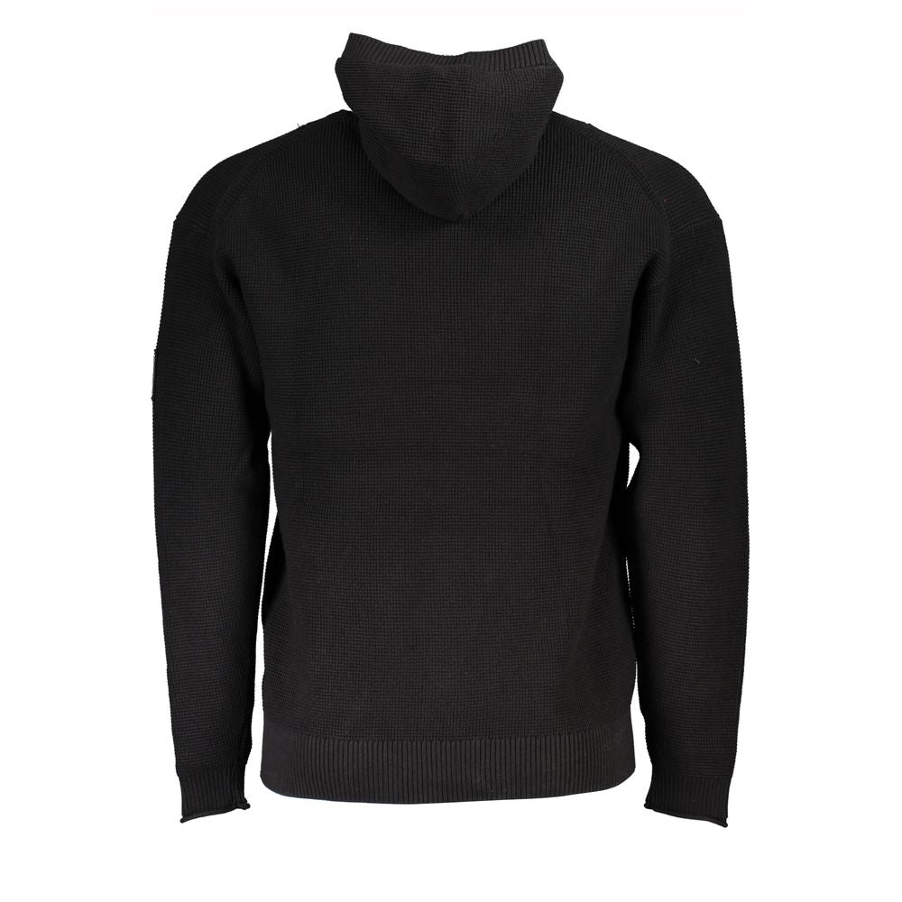 Suéter elegante de algodón con capucha y detalle de logotipo de Calvin Klein